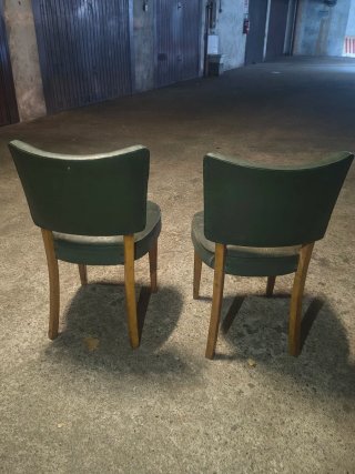 Coppia poltroncine verdi - progetto restauro