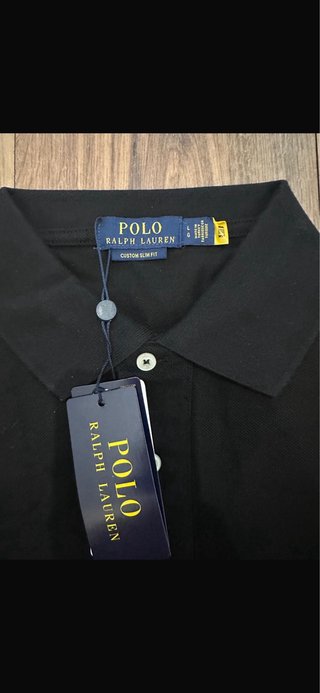 Polo Ralph Lauren Negro Logo Blanco Talla M