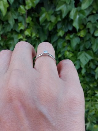 Anillo Solitario Oro 18k Diamante Edenly
