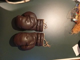 Guantes de boxeo vintage, antiguos