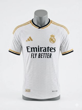 Camiseta Real Madrid Adidas Blanca y Dorada