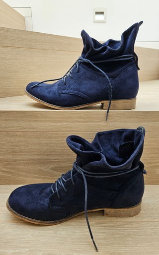 Botines ante azul Anna Field T41