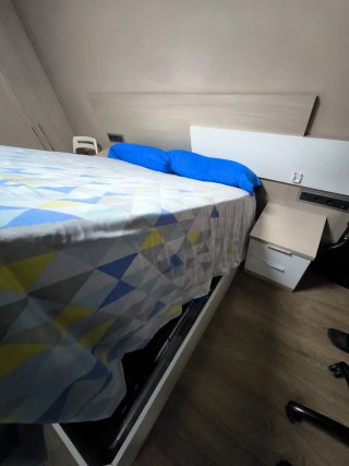 Cama Matrimonio Canapé + Cabezal + Mesitas