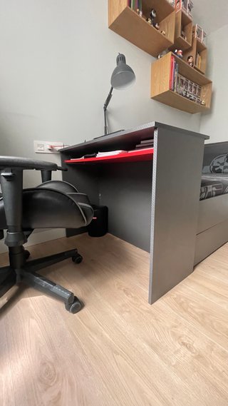 Cama nido gamer 90x190 con escritorio