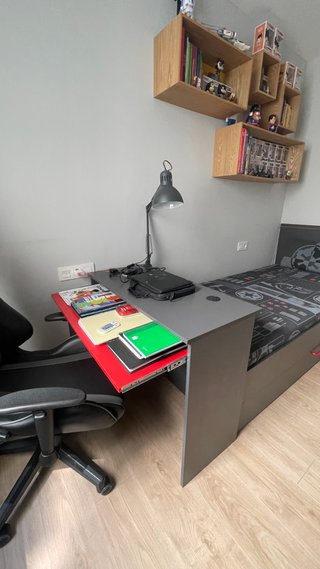 Cama nido gamer 90x190 con escritorio