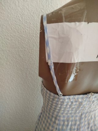 Mono cuadros vichy Shein Talla XS falda pantalón