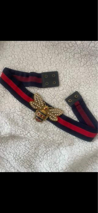 Cinturón Gucci Abeja Joya Dorado