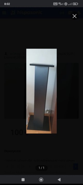 Soportes para altavoces madera negros