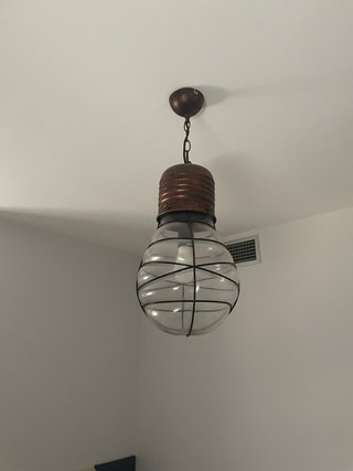 Lámpara Colgante Bombilla Vidrio Metal