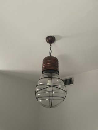Lámpara Colgante Bombilla Vidrio Metal