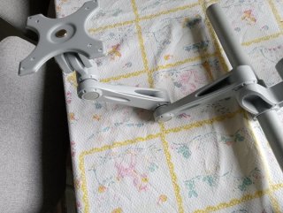 Brazo doble para monitor super resistente de metal