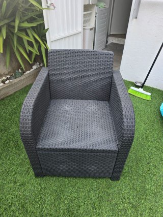 Conjunto de jardín ratán 4 piezas
