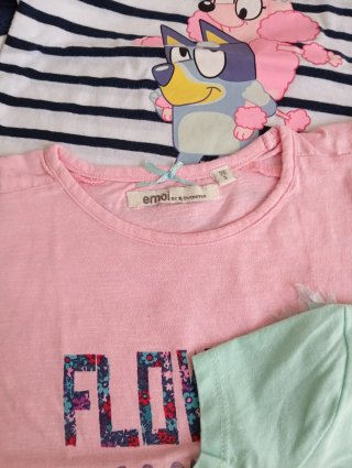 Lote 5 camisetas niña talla 3-4 años