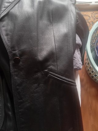 Chaqueta de piel Mango Talla 46