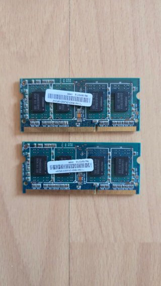 2x 2GB DDR3 PC3-10600S Módulo de Memoria RAM