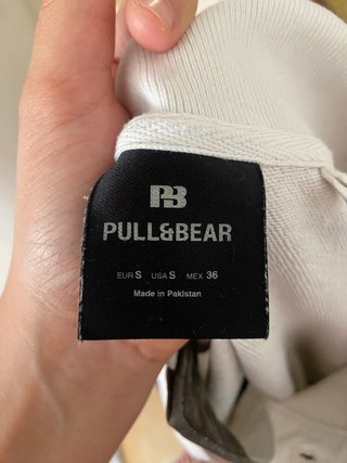 Sudadera Polo Pull and Bear Rayas Marrón/Blanco