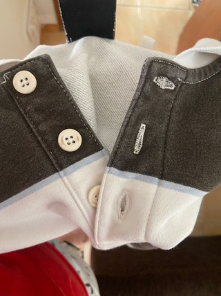 Sudadera Polo Pull and Bear Rayas Marrón/Blanco
