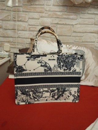 Bolso con estampado Tela Negro Blanco