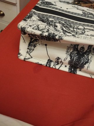 Bolso con estampado Tela Negro Blanco