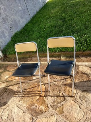2 Sedie Pieghevoli Imbottite