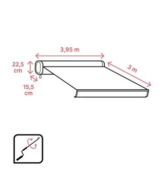 Toldo eléctrico gris antracita