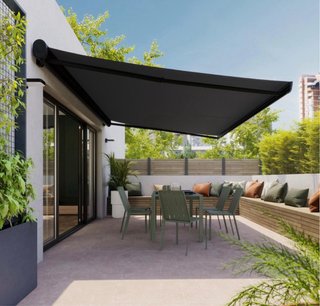 Toldo eléctrico gris antracita
