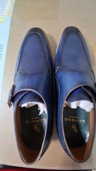 Zapatos de vestir Lorens azul hebilla