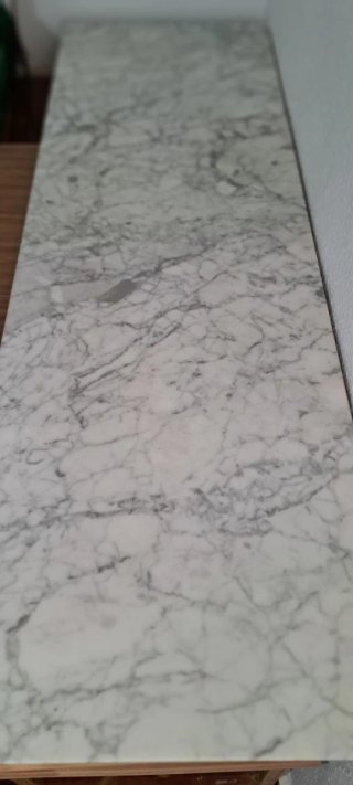 Placa de Mármol Blanco y Gris