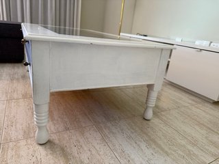Mesa de centro vintage madera y cristal