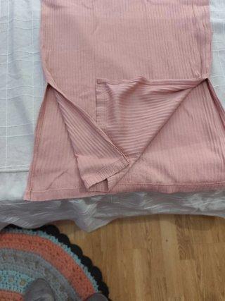 Vestido largo rosa Terranova Talla única