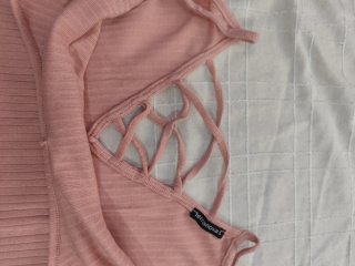 Vestido largo rosa Terranova Talla única
