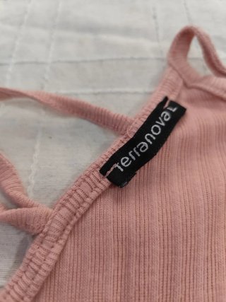 Vestido largo rosa Terranova Talla única