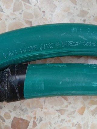 Cable HZ1K, Manguera libre de halógenos, 5G35mm.