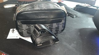 Bolso Bandolera Lacoste Monogram Negro