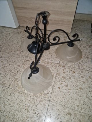 Lámparas de salón metal y cristal