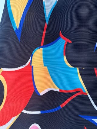 Chaqueta Plisada Multicolor