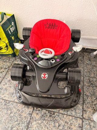Andador Coche Negro y Rojo