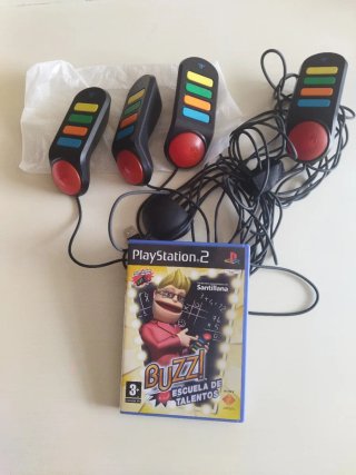 Buzz! Escuela de Talentos PS2 + Mandos