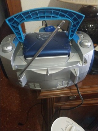 Radio Cassette CD Thomson Azul/Plata