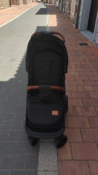Carrito de bebé plegable negro