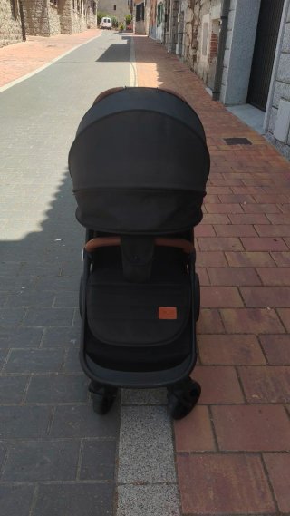 Carrito de bebé plegable negro