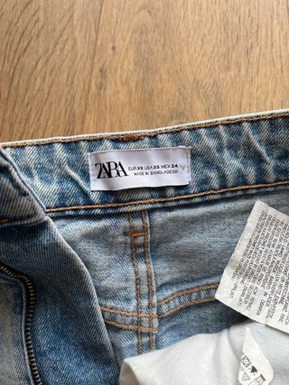Falda larga denim con abertura