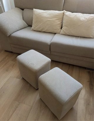 Sofá Chaise Longe Kibuc Beige Urge su venta