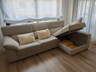 Sofá Chaise Longe Kibuc Beige Urge su venta