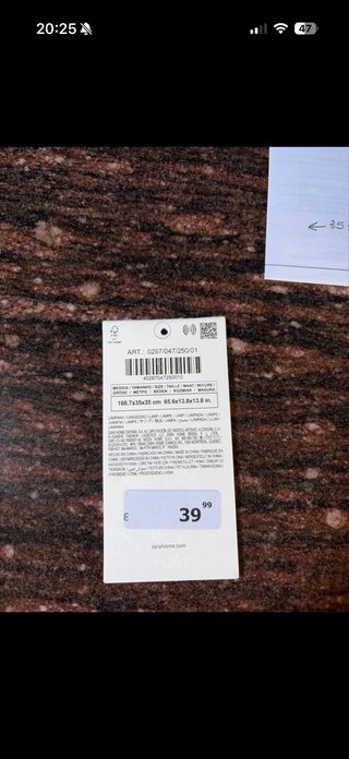 Lámpara Techo Zara Home