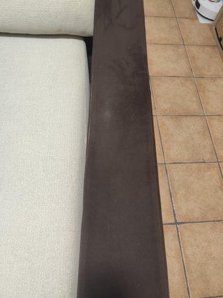 Sofá Chaiselongue 2,78m Blanco y Marrón