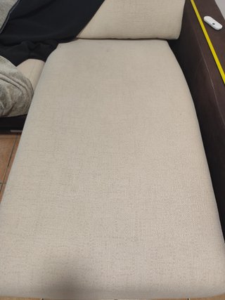 Sofá Chaiselongue 2,78m Blanco y Marrón