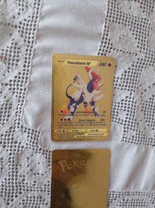 Carta Pokémon Houndoom V Metálica Dorada