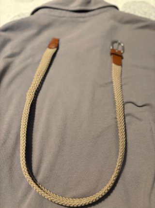 Cinturón trenzado beige para niños