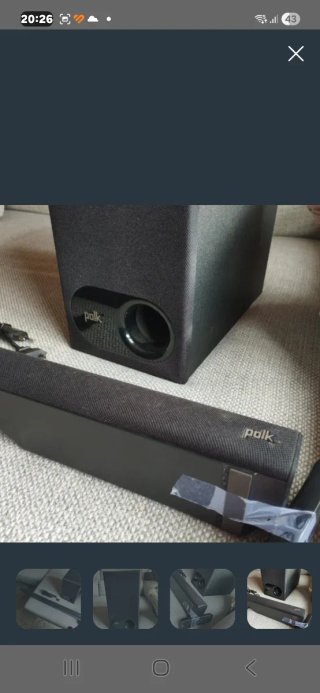 Barra de Sonido Polk Negra y Gris